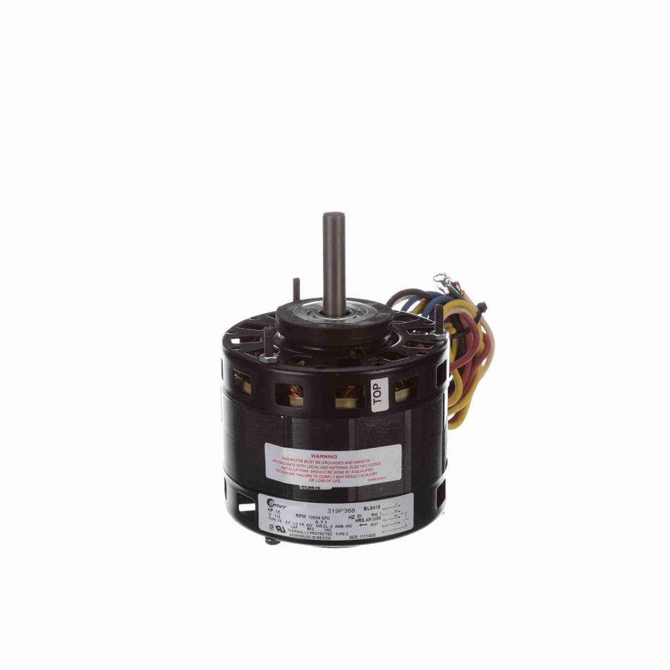 BL6416 Century Motor 1/5HP 1050RPM 42Y OPEN 115 Volt 1 Phase - Square One Electric Motors & Pumps