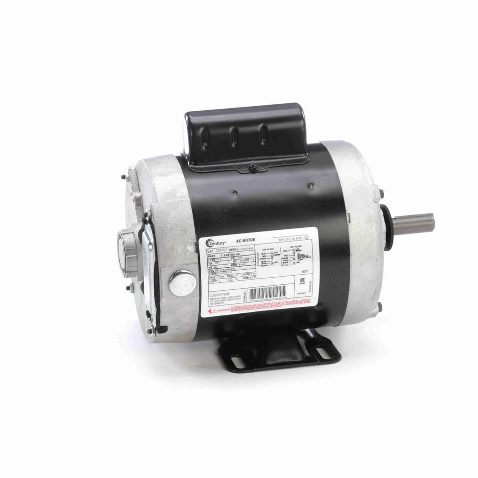 C220V1 Century Motor 1/3HP 1725RPM J56 TENV 115/208 - 230 Volt 1 Phase - Square One Electric Motors & Pumps
