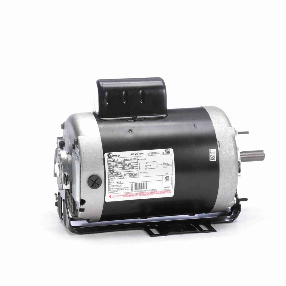C471A Century Motor 1 - 1/3HP 1725/1140RPM M56 ODP 115 Volt 1 Phase - Square One Electric Motors & Pumps