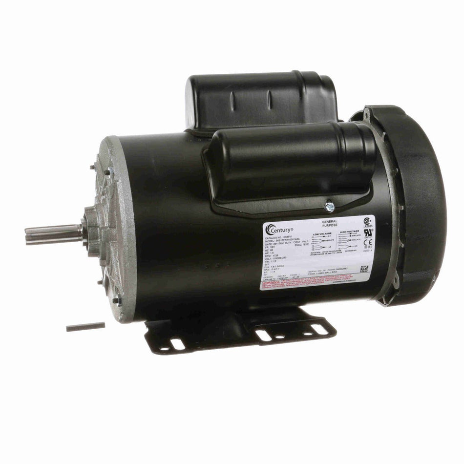 C686V1 Century Motor 1.5HP 1725RPM M56H TEFC 208 - 230/115 Volt 1 Phase - Square One Electric Motors & Pumps