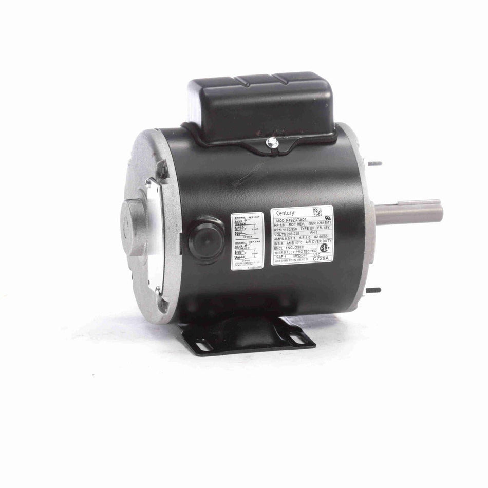 C720A Century Motor 1/6HP 1140/950RPM F48Y ENCLOSED 208 - 230 Volt 1 Phase - Square One Electric Motors & Pumps