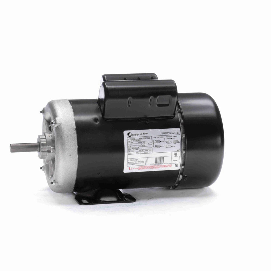 C802 Century Motor 2HP 3450RPM N56 TEFC 208 - 230/115 Volt 1 Phase - Square One Electric Motors & Pumps