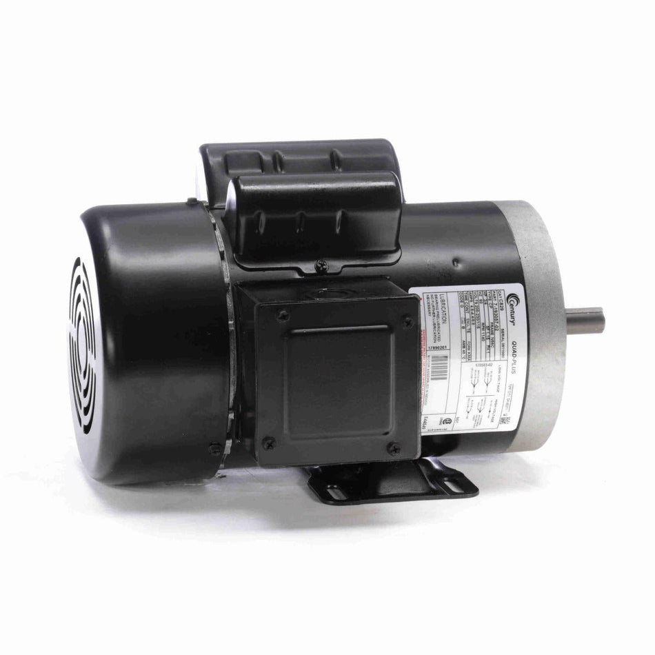 C829 Century Motor 3/4HP 1140RPM N56C TEFC 208 - 230/115 Volt 1 Phase - Square One Electric Motors & Pumps