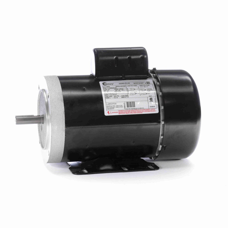 C830V1 Century Motor 1HP 1725RPM U56HC TEFC 208 - 230/115 Volt 1 Phase - Square One Electric Motors & Pumps