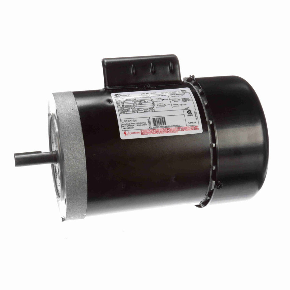 C907V1 Century Motor 1/2HP 1725RPM G56C TEFC 115/208 - 230 Volt 1 Phase - Square One Electric Motors & Pumps
