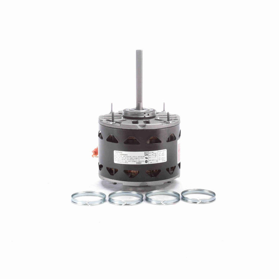 D0002 Century Motor 1/4HP 1075RPM 48Y OPEN 208 - 230 Volt 1 Phase - Square One Electric Motors & Pumps
