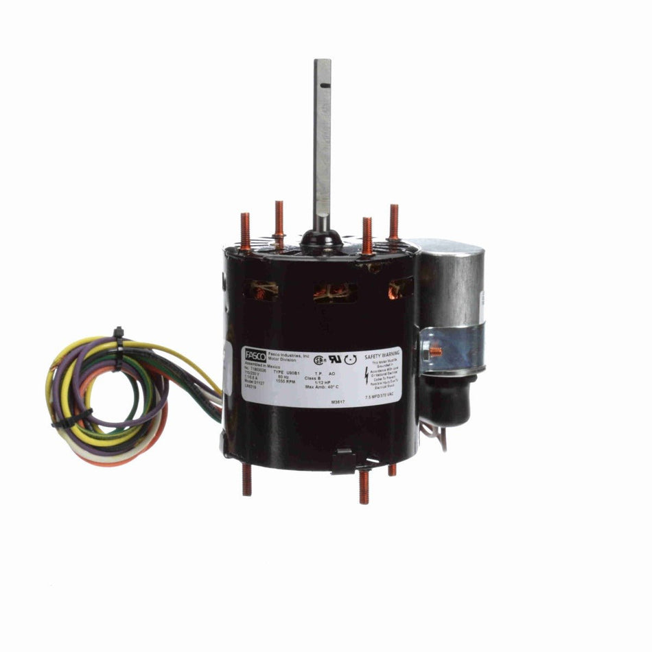 D1127 Fasco Motor 1/12HP 1500RPM 3.3 Open 115/230Volt 1 Phase REV - Square One Electric Motors & Pumps