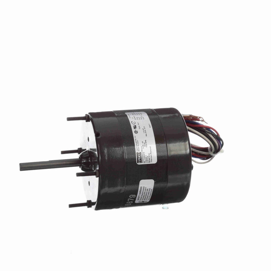 D114 Fasco Motor 1/12HP 1550RPM 5" Enclosed 115/230Volt 1 Phase CW - Square One Electric Motors & Pumps