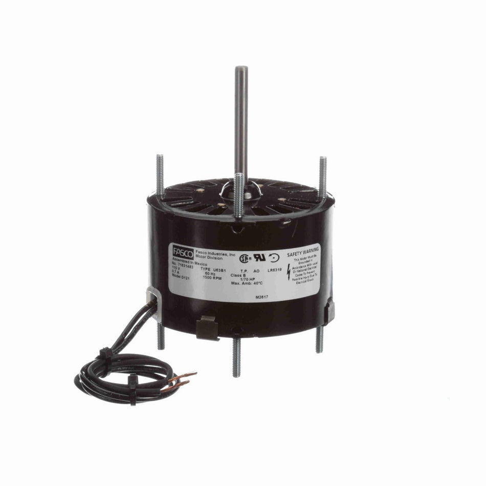 D121 Fasco Motor 1/70 HP, 1500 RPM, 115 V, 1 Phase