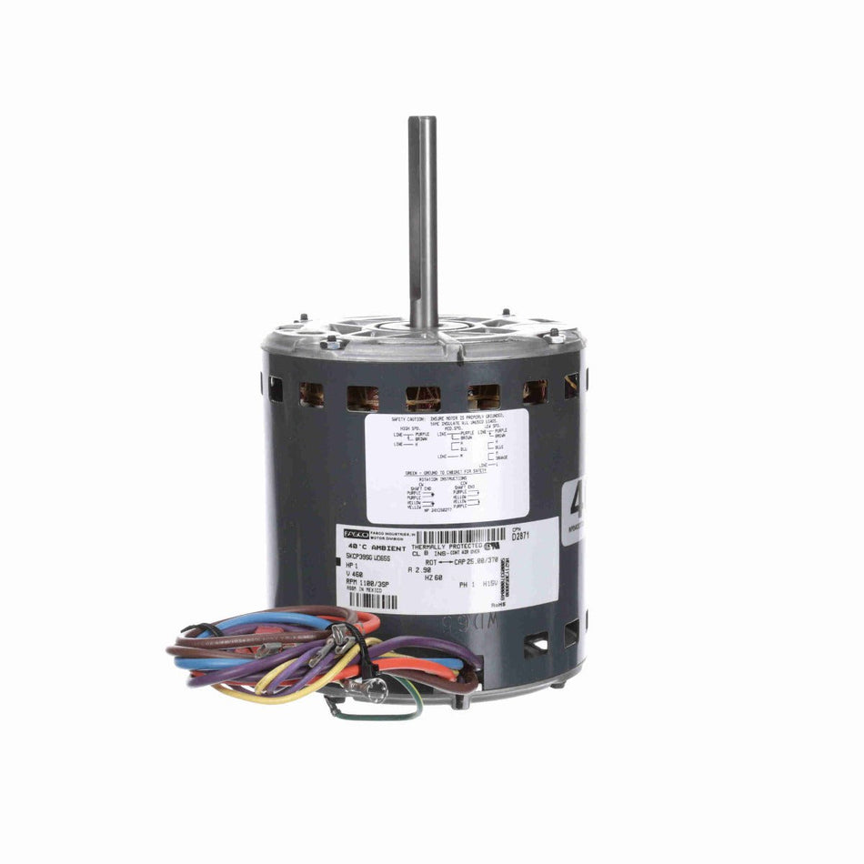 D2871 Fasco Motor 1 - 3/4 - 1/2HP 1100RPM 5.6 Open 460V 1 Phase - Square One Electric Motors & Pumps