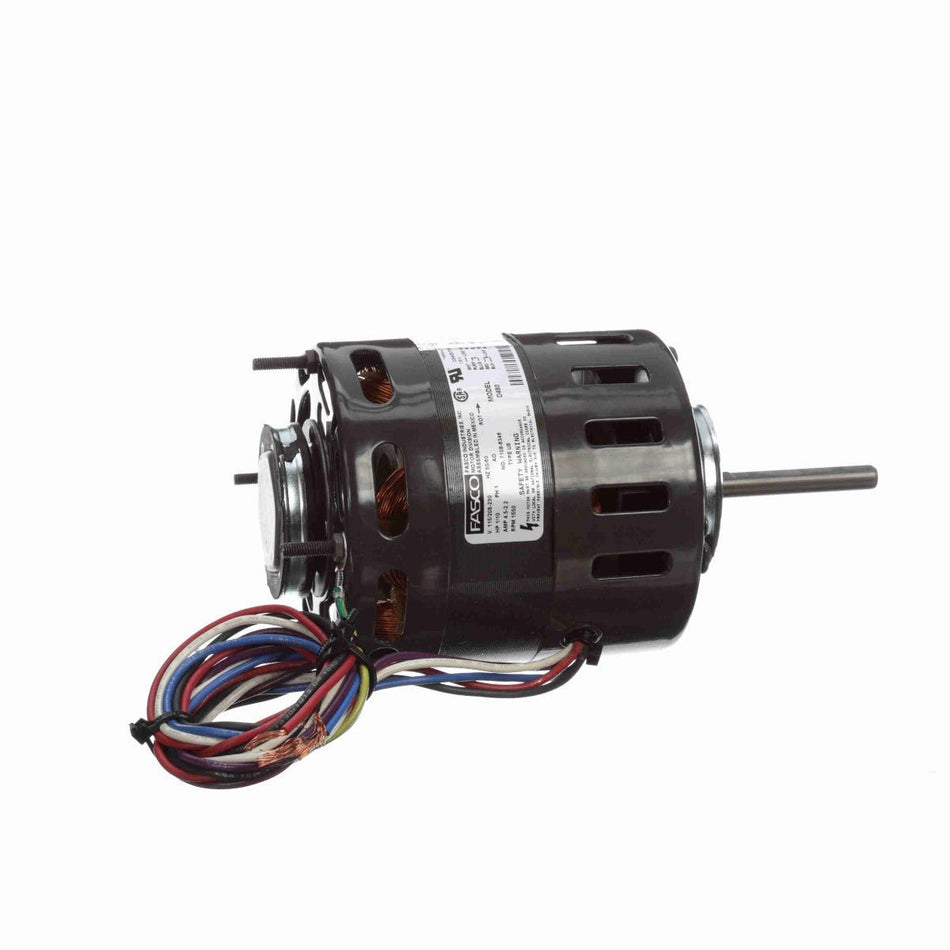 D480 Fasco Motor 1/10HP 1550RPM 4.4" Open 115/208 - 230Volt 1 Phase CW 4.5 - 2.2 AMPS - Square One Electric Motors & Pumps