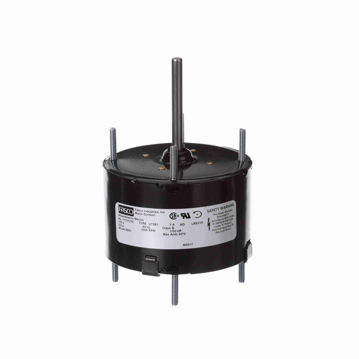 D601 Fasco Motor 1/50 HP, 1500 RPM, 115 V, 1 Phase