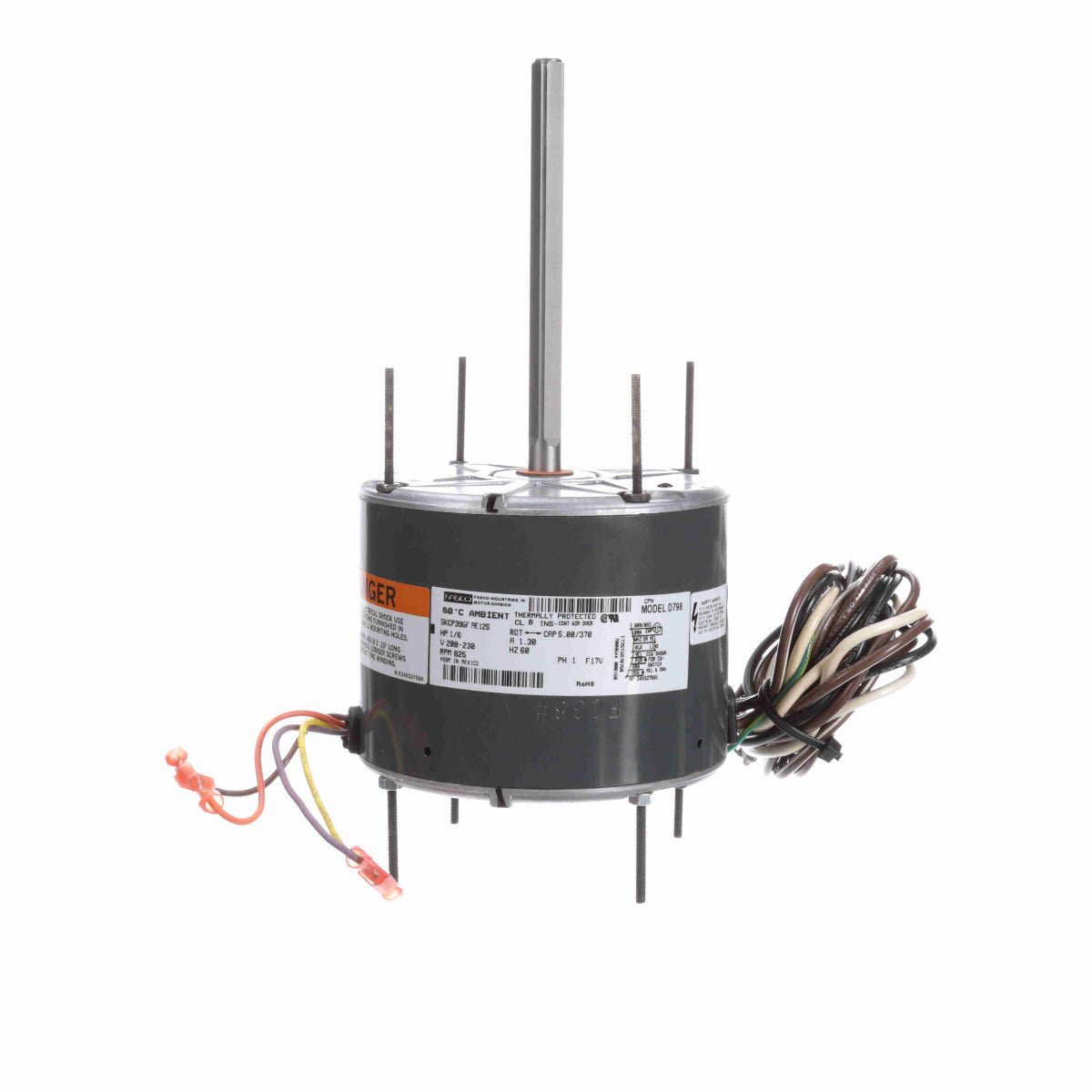 D798 Fasco Motor 1/6 HP, 825 RPM, 208-230 V, 1 Phase