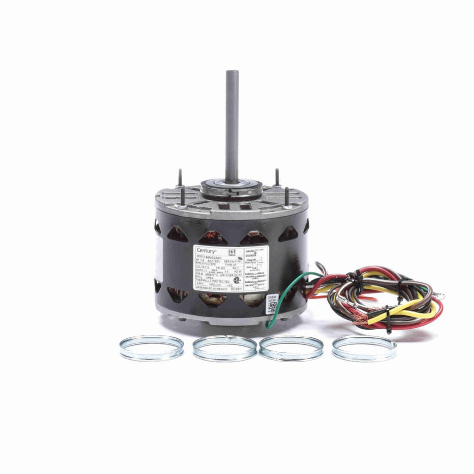 DL001 Century Motor 1/4HP 1075RPM 48Y OPEN 115 Volt 1 Phase - Square One Electric Motors & Pumps