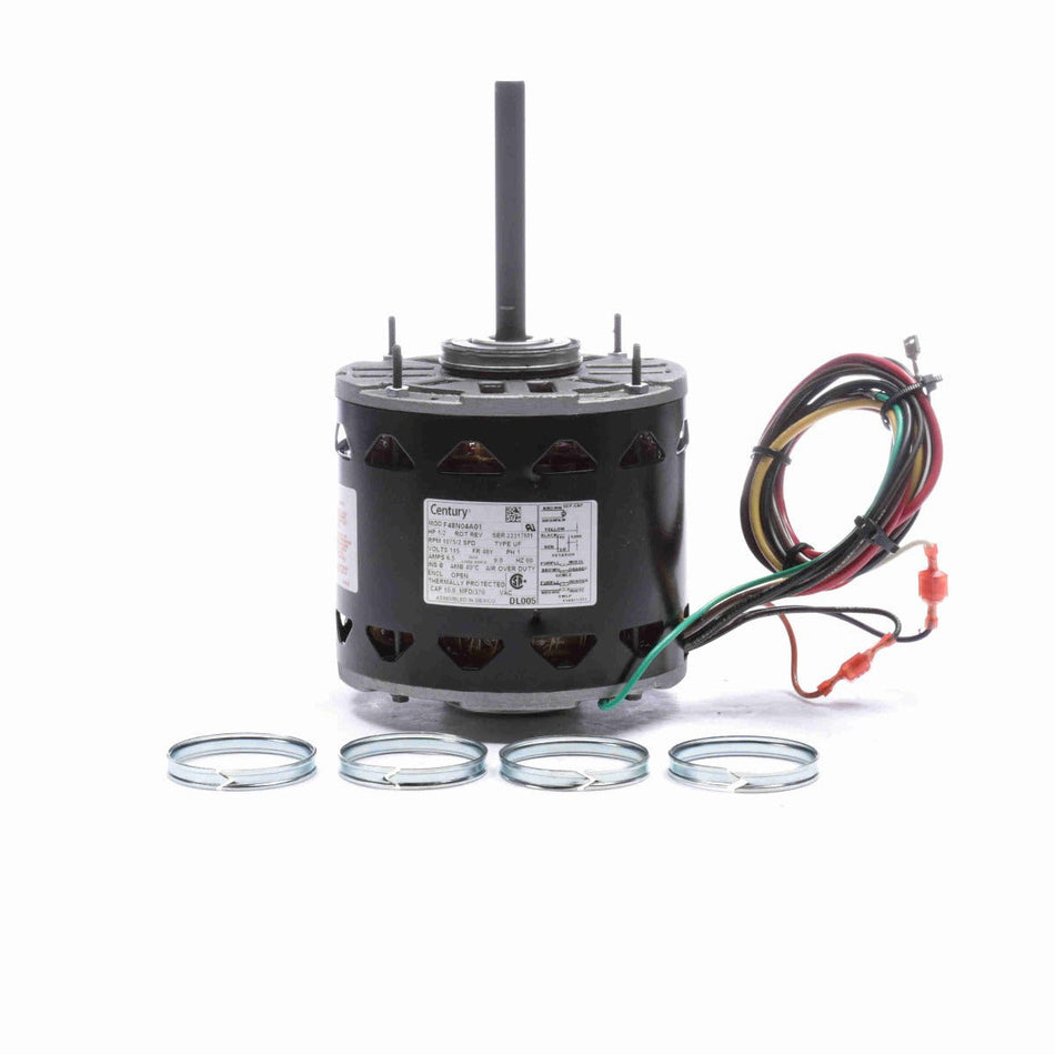 DL005 Century Motor 1/2HP 1075RPM 48Y OPEN 115 Volt 1 Phase - Square One Electric Motors & Pumps