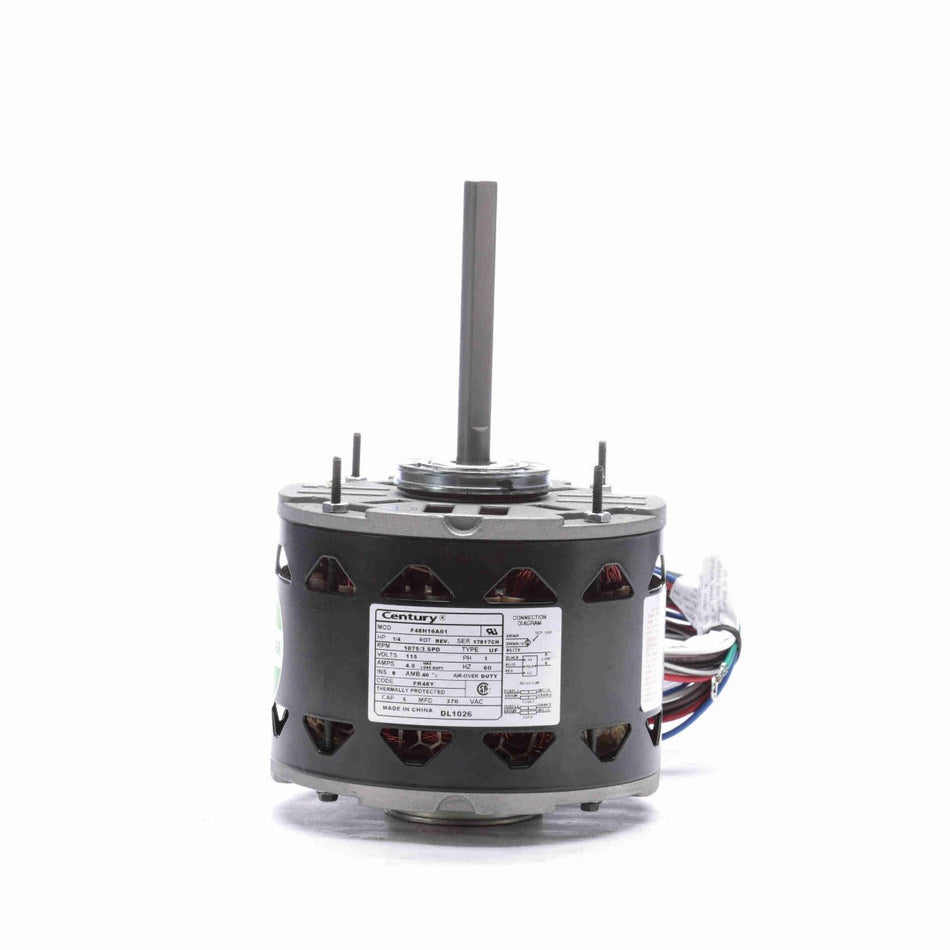 DL1026 Century Motor 1/4HP 1075RPM 48Y OPEN 115 Volt 1 Phase - Square One Electric Motors & Pumps
