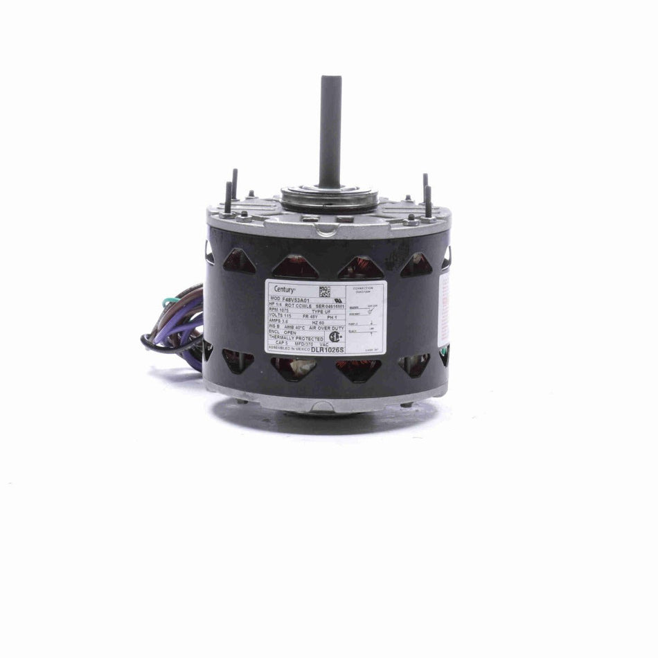 DLR1026S Century Motor 1/4HP 1075RPM 48Y OPEN 115 Volt 1 Phase - Square One Electric Motors & Pumps