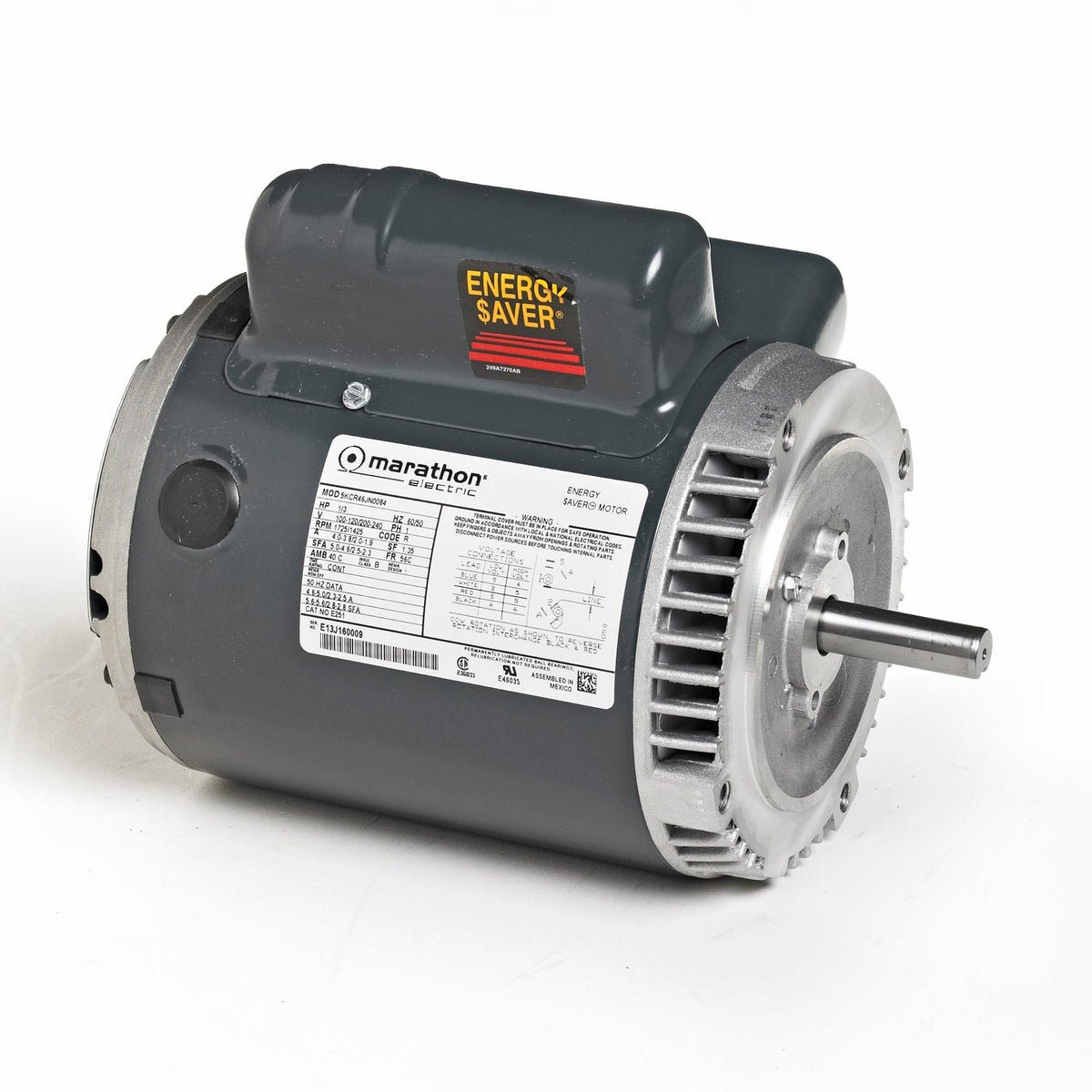 C354A Marathon Motor 1/4HP 1725RPM 56C DP 115/208 - 230V 1 Phase 056B17D11039 - Square One Electric Motors & Pumps