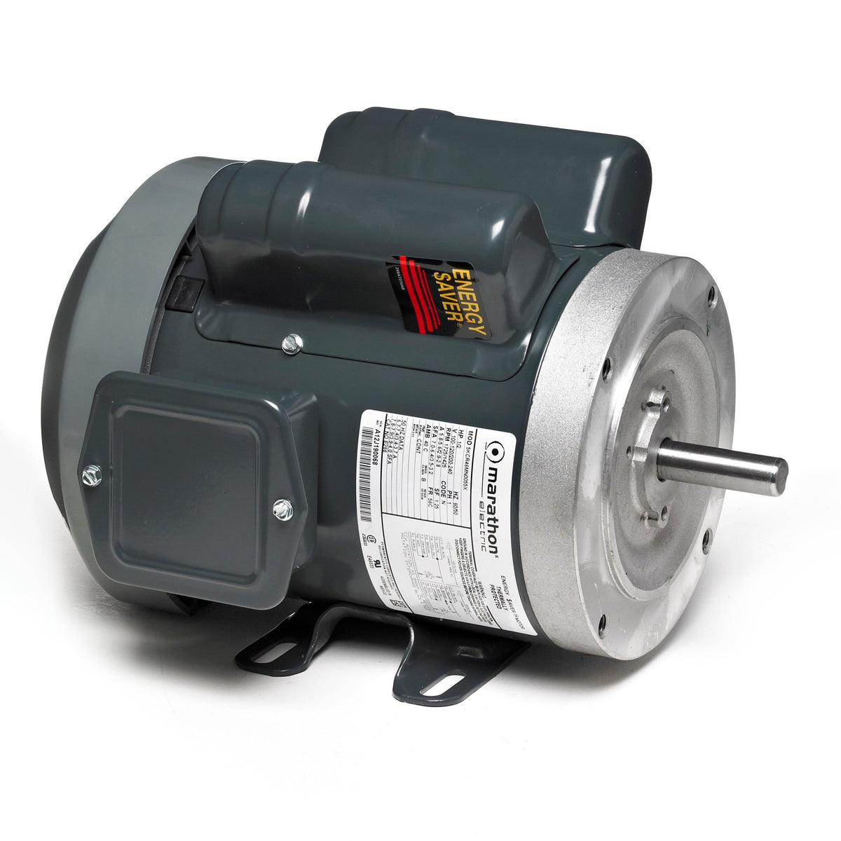 EG273 Marathon Motor 3/4HP 1725/1425RPM 56C TEFC 100 - 120/200 - 240Volt 1 Phase 5KCR49PN0099Y - Square One Electric Motors & Pumps