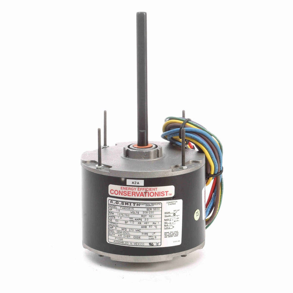 F1026 Century Motor 1/4HP 1075RPM 48Y SEMI ENCL 208 - 230 Volt 1 Phase - Square One Electric Motors & Pumps