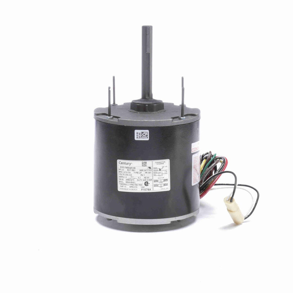 F1076A Century Motor 3/4HP 1075RPM 48Y SEMI ENCL 208 - 230 Volt 1 Phase - Square One Electric Motors & Pumps