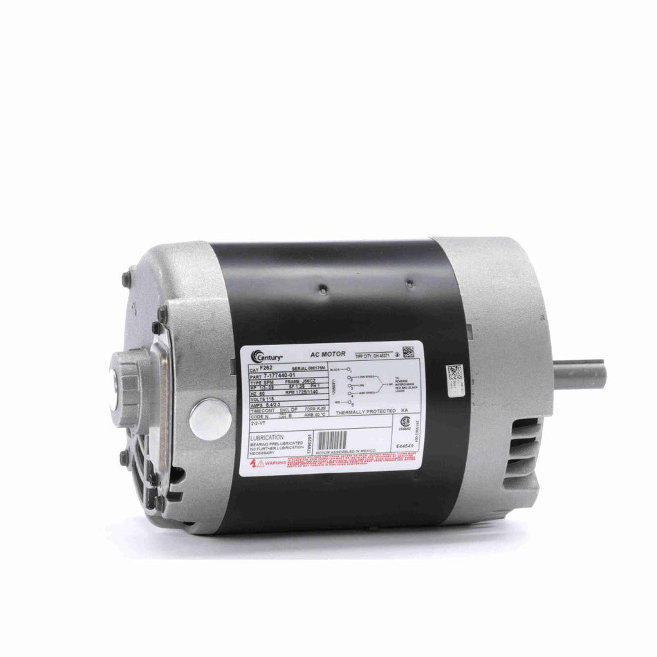 F262 Century Motor 1/3 - 9/100HP 1725/1140RPM J56CZ ODP 115 Volt 1 Phase - Square One Electric Motors & Pumps