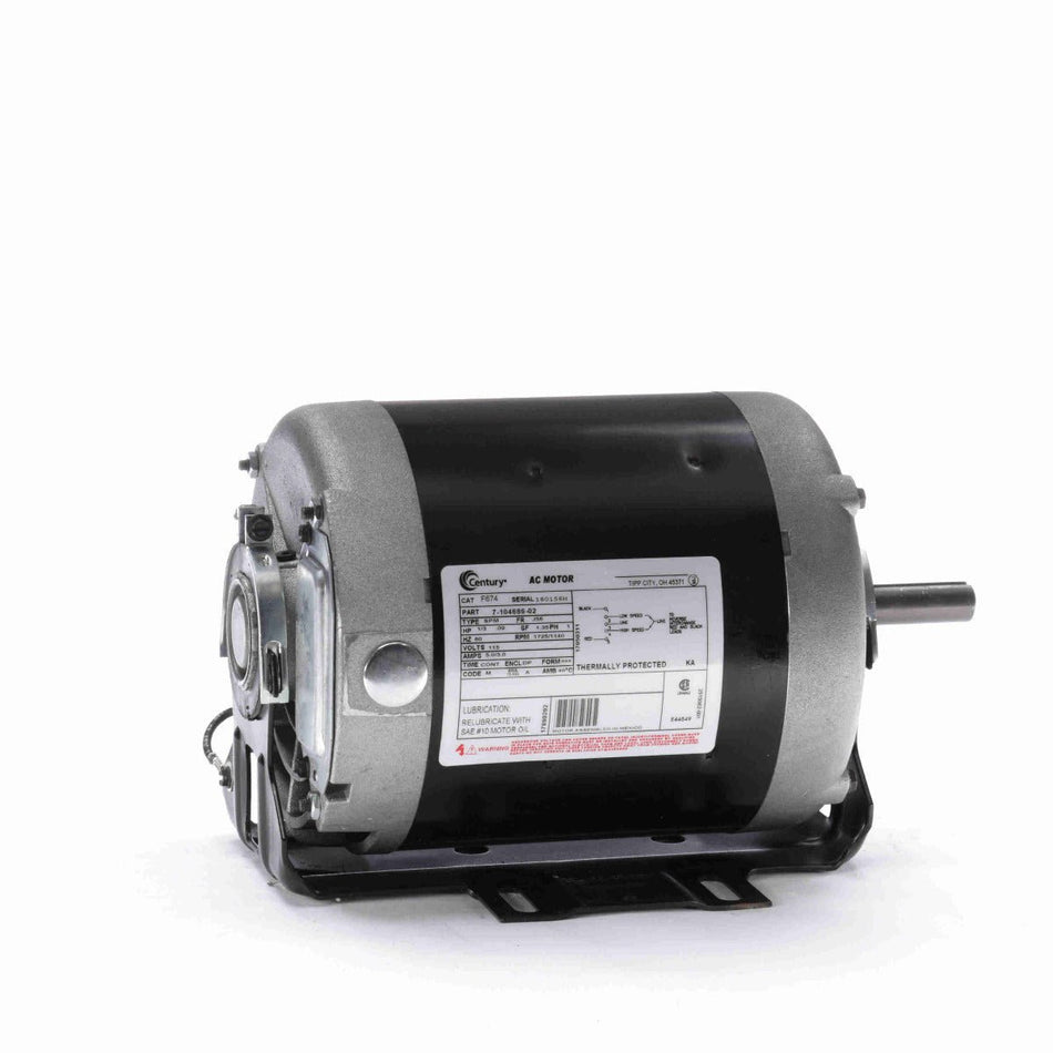 F674 Century Motor 1/3 - 0.09HP 1725/1140RPM J56 ODP 115 Volt 1 Phase - Square One Electric Motors & Pumps