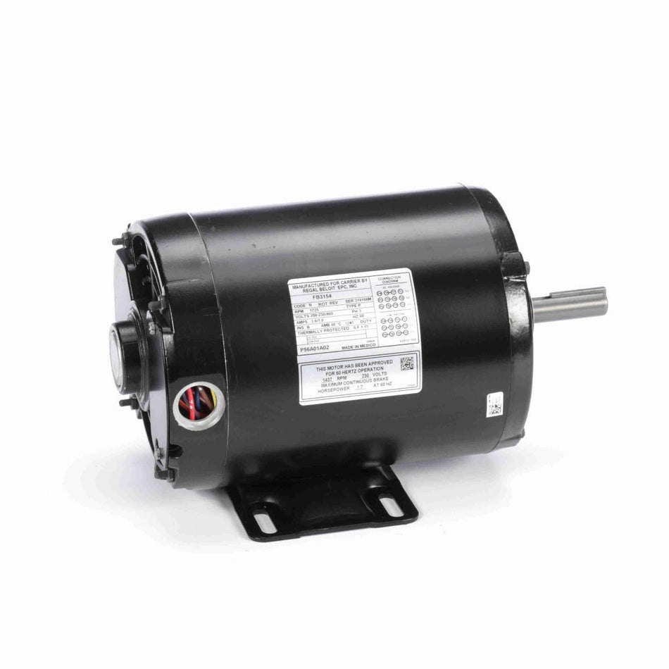 FB3154 Century Motor 3HP 1725RPM 56 OPEN 208 - 230/460 Volt 1 Phase - Square One Electric Motors & Pumps