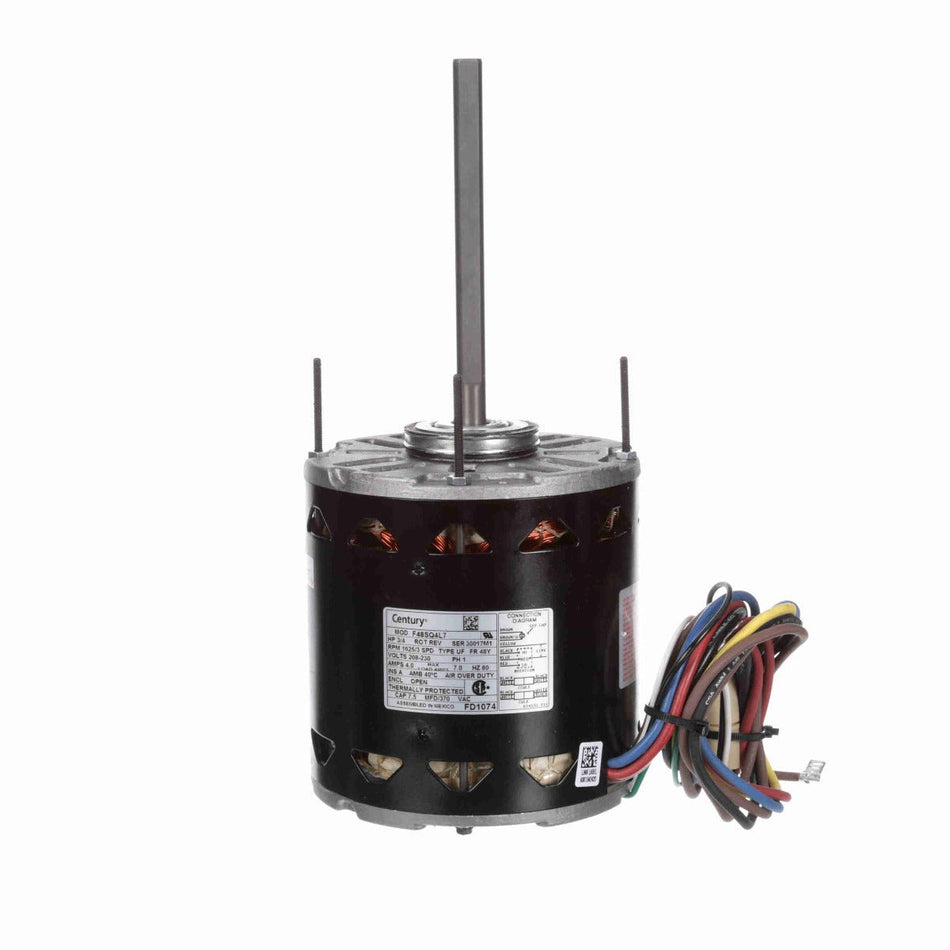 FD1074 Century Motor 3/4HP 1625RPM 48Y OPEN 208 - 230 Volt 1 Phase - Square One Electric Motors & Pumps