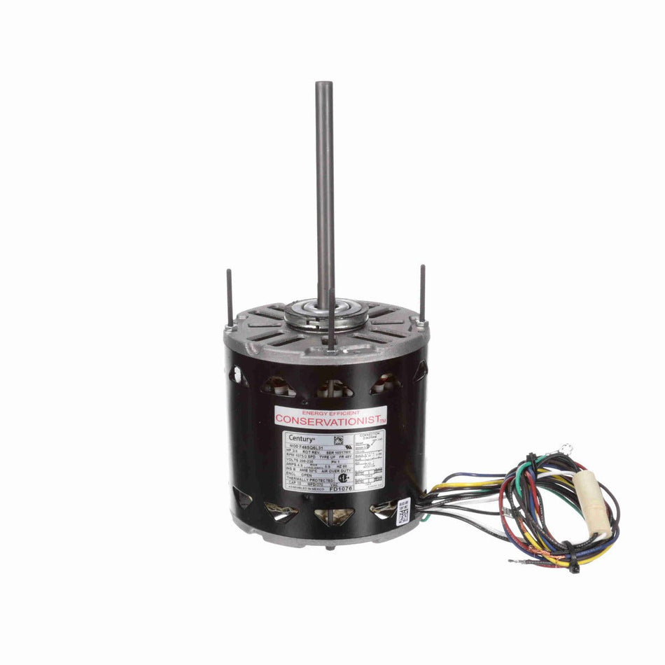 FD1076 Century Motor 3/4HP 1075RPM 48Y OPEN 208 - 230 Volt 1 Phase - Square One Electric Motors & Pumps