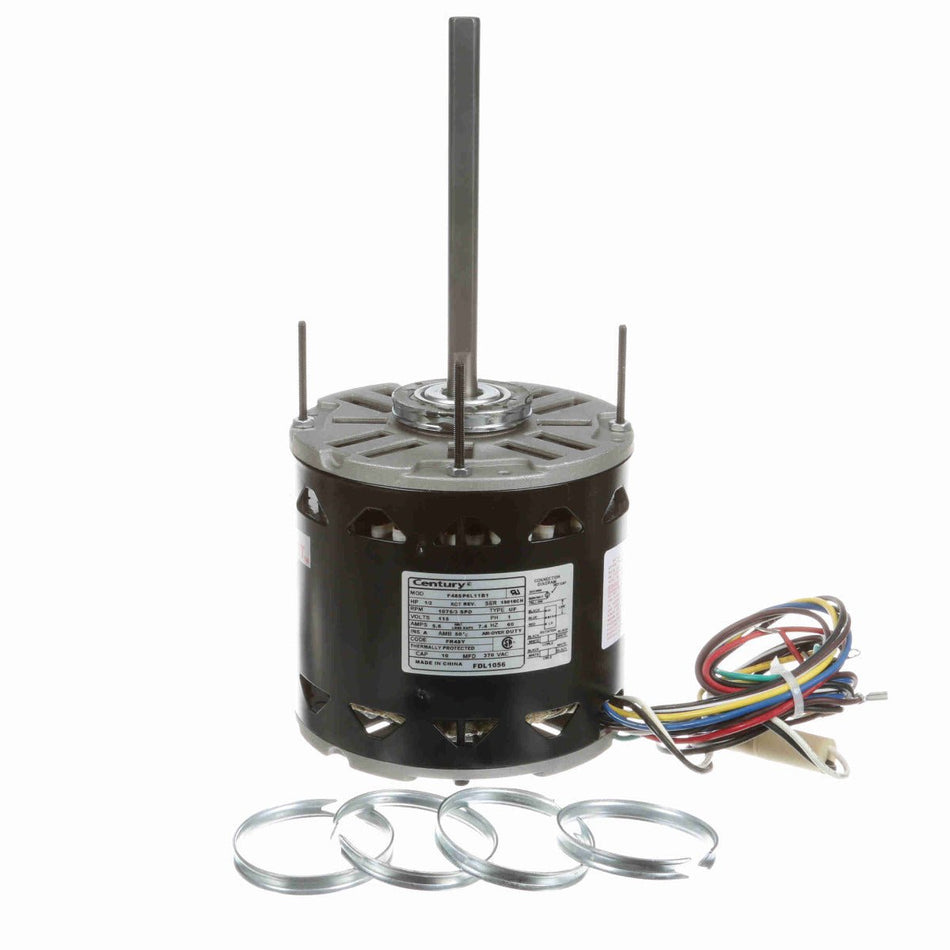 FDL1056 Century Motor 1/2HP 1075RPM 48Y OPEN 115 Volt 1 Phase - Square One Electric Motors & Pumps