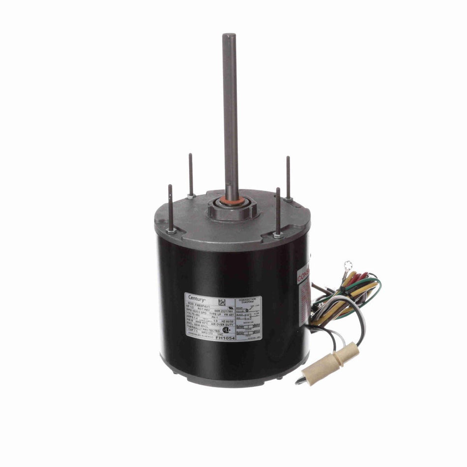 FH1054 Century Motor 1/2HP 1625RPM 48Y SEMI ENCL 460 Volt 1 Phase - Square One Electric Motors & Pumps