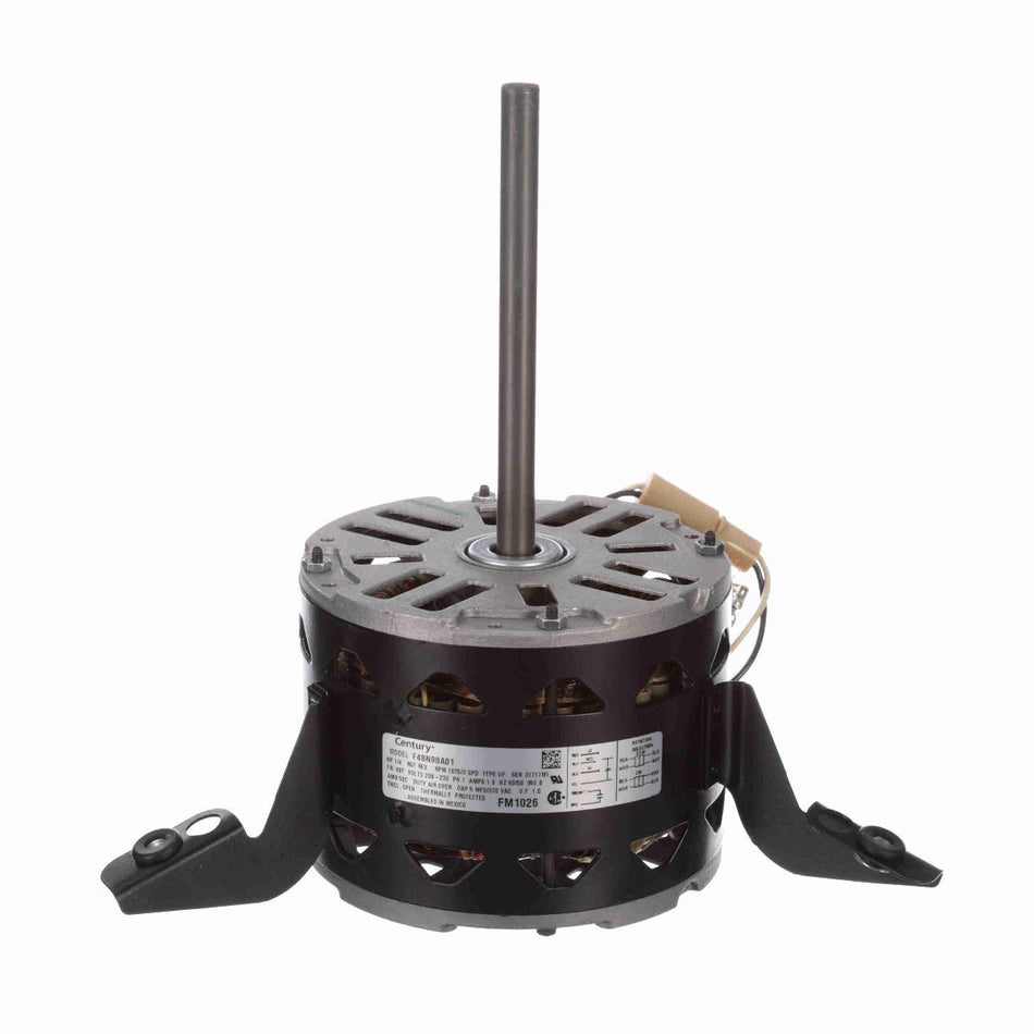 FM1026 Century Motor 1/4HP 1075RPM 48Y OPEN 208 - 230V 1Ph - Square One Electric Motors & Pumps