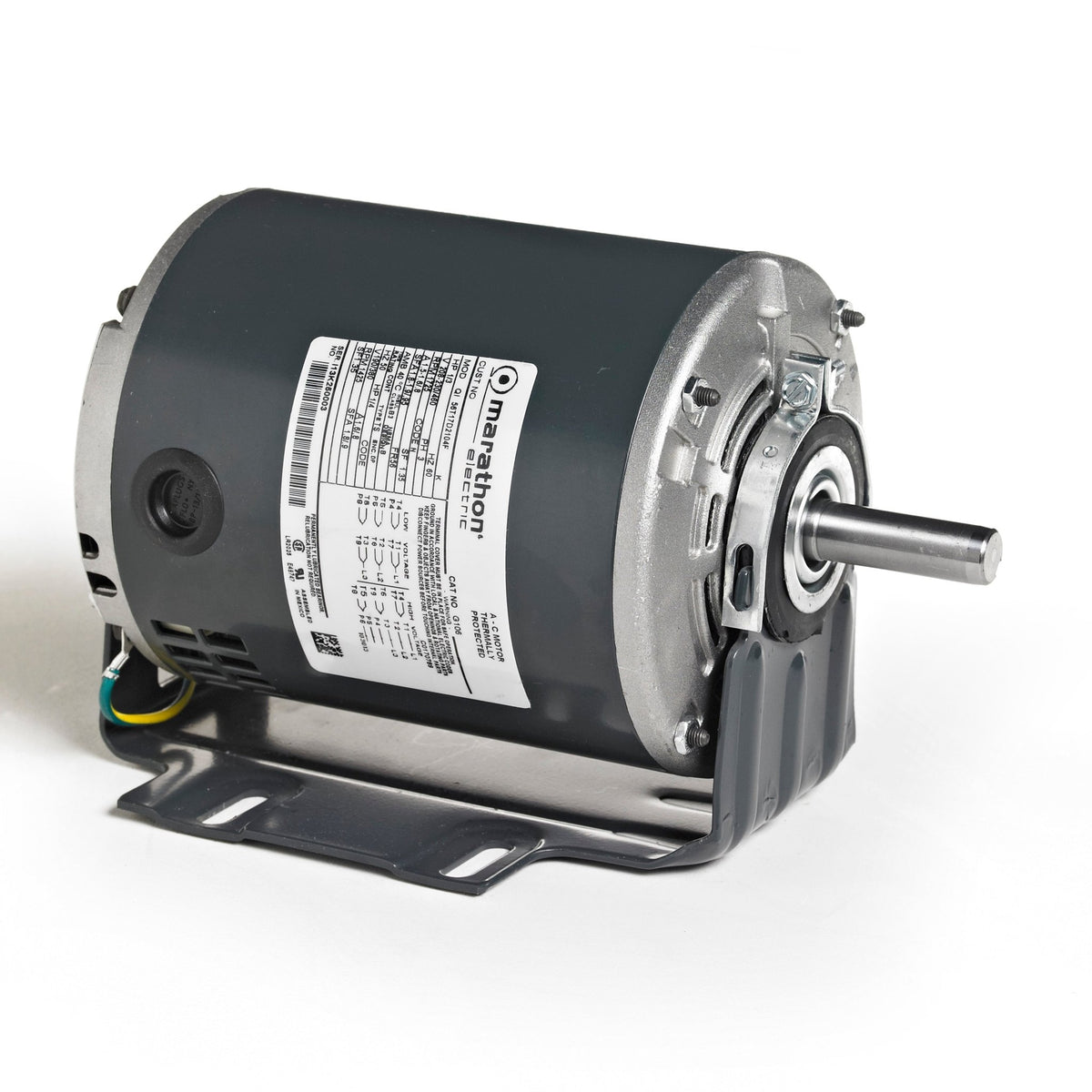 G100 Marathon Motor 1HP 1800RPM 56 DP 208 - 230/460Volt 3 Phase 056T17D2101 - Square One Electric Motors & Pumps