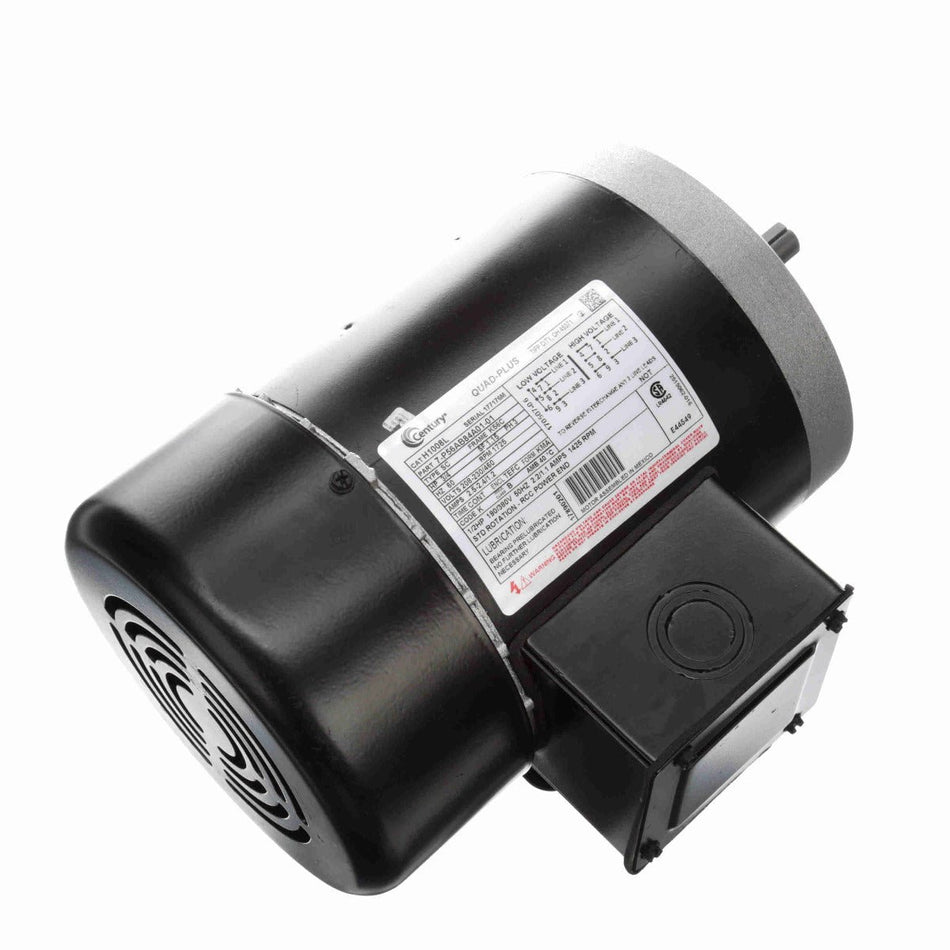 H1008L Century Motor 3/4HP 1725RPM K56C TEFC 208 - 230/460 Volt 3 Phase - Square One Electric Motors & Pumps