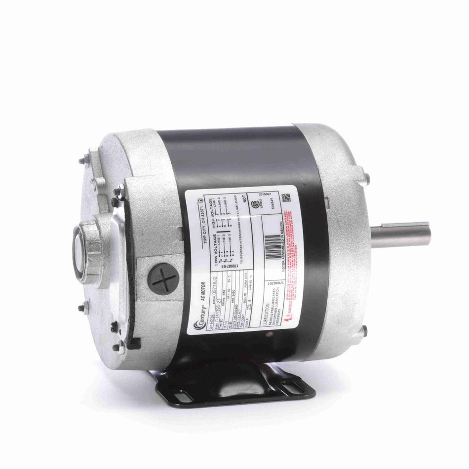 H238 Century Motor 1/3HP 3450RPM B56 TENV 200 - 230/460 Volt 3 Phase - Square One Electric Motors & Pumps
