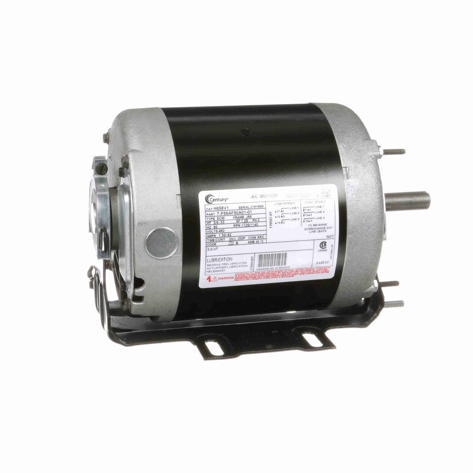 H658V1 Century Motor 3/4 - 1/3HP 1725/1140RPM J56 ODP 460 Volt 3 Phase - Square One Electric Motors & Pumps