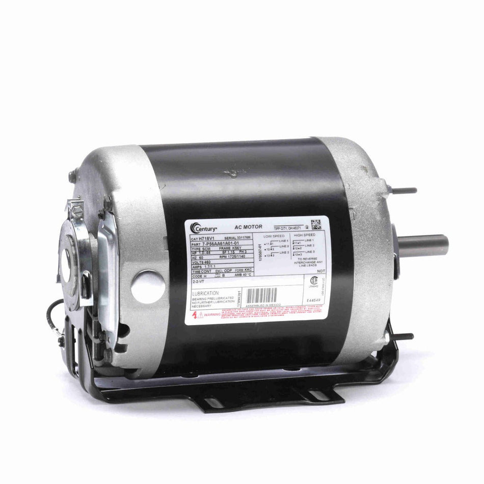 H718V1 Century Motor 1 - 11/25HP 1725/1140RPM K56Y ODP 460 Volt 3 Phase - Square One Electric Motors & Pumps