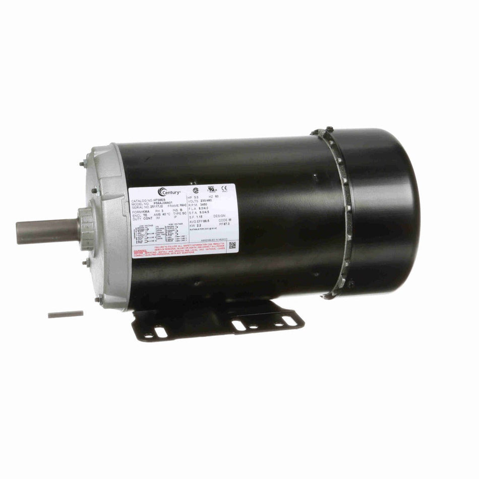 H738ES Century Motor 3HP 3450RPM P56HZ TEFC 200 - 230/460 Volt 3 Phase - Square One Electric Motors & Pumps