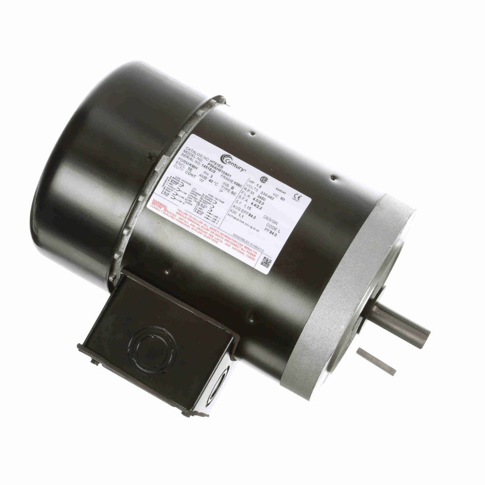 H751ES Century Motor 1.5HP 3450RPM K56C TEFC 200 - 230/460 Volt 3 Phase - Square One Electric Motors & Pumps