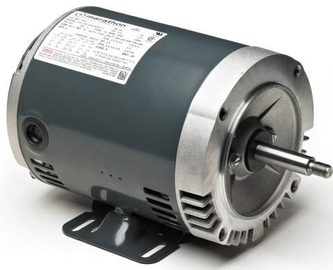 J049 Marathon Motor 3/4HP 3600RPM 56J DP 208 - 230/460V 3 Phase 056T34D5365 - Square One Electric Motors & Pumps