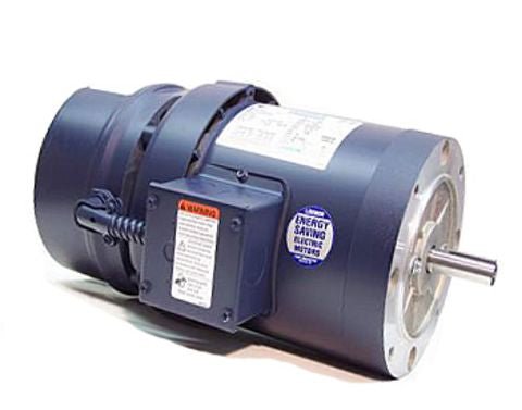 114158.00 Leeson Brake Motor 1/3HP 1725RPM 56C TENV 208 - 230/460V 3PH - Square One Electric Motors & Pumps