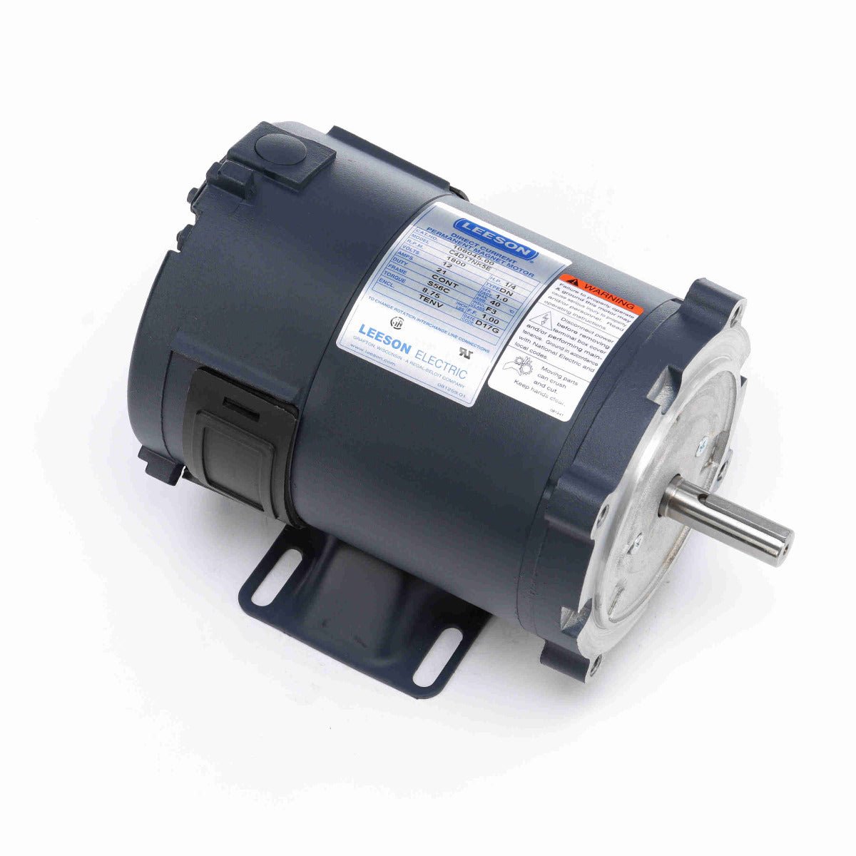 108051.00 Leeson Motor 1/2HP 1800RPM 56C TENV 24V DC - Square One Electric Motors & Pumps