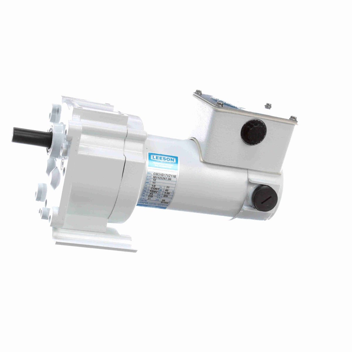 M1125267 Leeson Gear Motor 1/8HP 31RPM 31 TENV 12V DC - Square One Electric Motors & Pumps