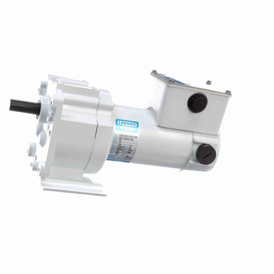 M1125267 Leeson Gear Motor 1/8HP 31RPM 31 TENV 12V DC - Square One Electric Motors & Pumps
