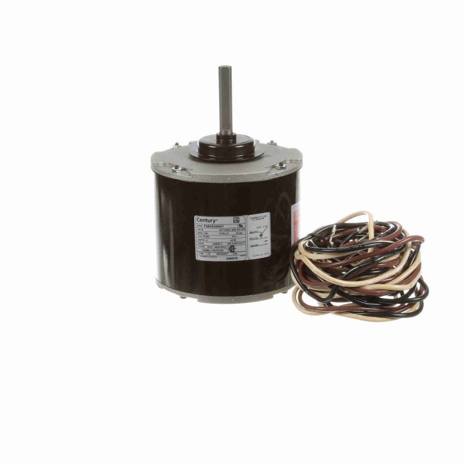 OAN010 Century Motor 1/3HP 1100RPM 48Y SEMI ENCL 460 Volt 1 Phase - Square One Electric Motors & Pumps