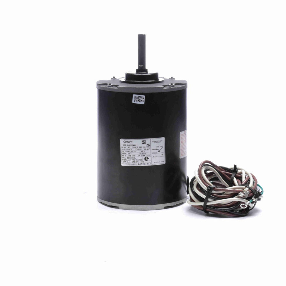 OAN1076V1 Century Motor 3/4HP 1075/920RPM 48Y SEMI ENCL 460/380 - 415 Volt 1 Phase - Square One Electric Motors & Pumps