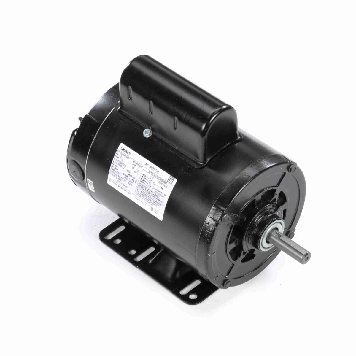 OB1204ALES Century Motor 2HP 1725RPM 56H OPEN 115/230 Volt 1 Phase - Square One Electric Motors & Pumps