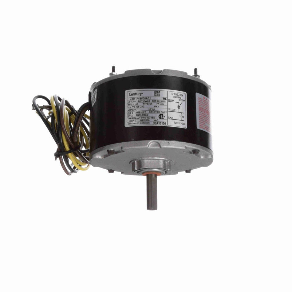 OCA10106 Century Motor 1/10HP 1100RPM 48Y ENCLOSED 208 - 230 Volt 1 Phase - Square One Electric Motors & Pumps