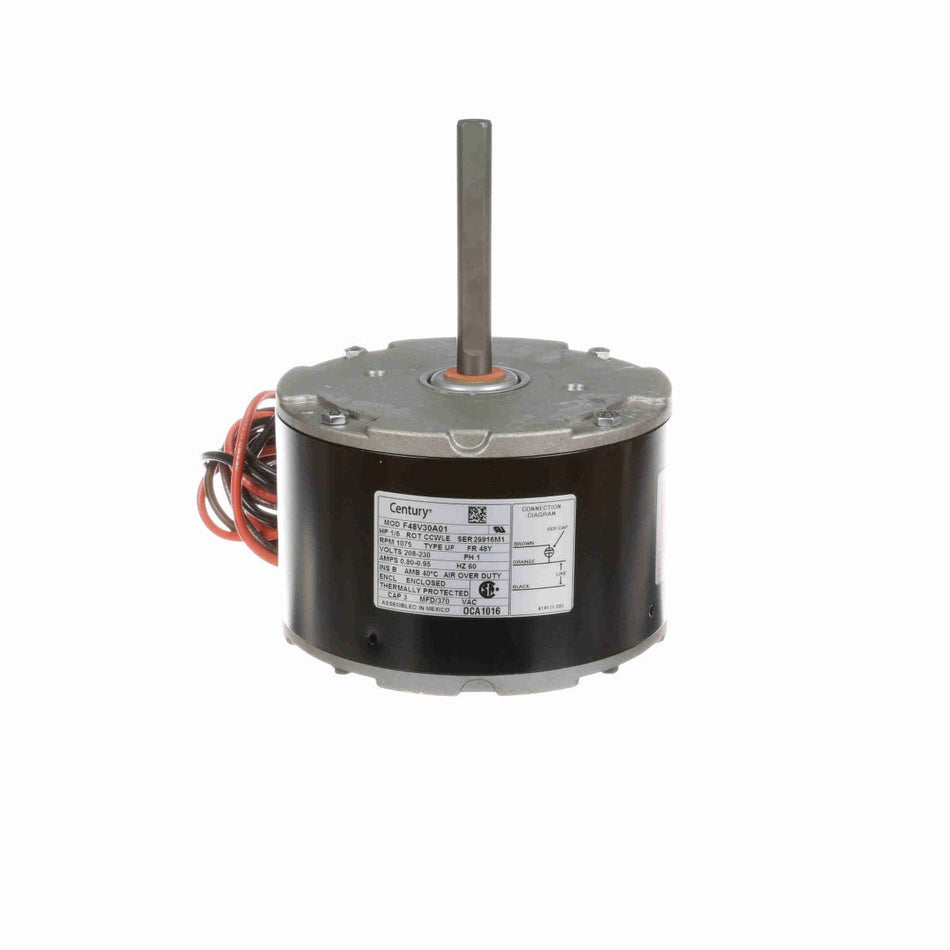 OCA1016 Century Motor 1/6HP 1075RPM 48Y ENCLOSED 208 - 230 Volt 1 Phase - Square One Electric Motors & Pumps